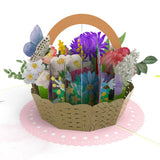 Lovely Flower Basket Pop-Up Card