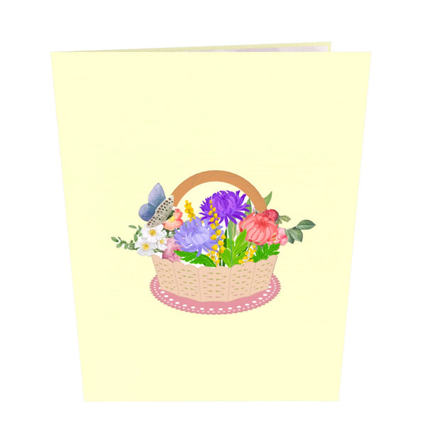Lovely Flower Basket Pop-Up Card - Image 3