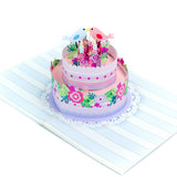 Wedding Cake Lover Birds Pop-Up Card