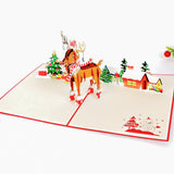 Rudolph Wishes Merry Christmas Pop-Up Christmas Card