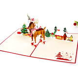 Rudolph Wishes Merry Christmas Pop-Up Christmas Card