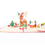 Rudolph Wishes Merry Christmas Pop-Up Christmas Card