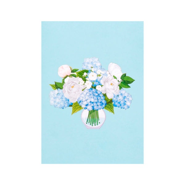 Blue Hydrangea Vase Pop-Up Card - Image 4