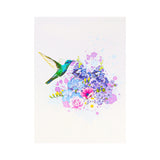 Mixed Flowers and Hummingbird Pop-Up Card