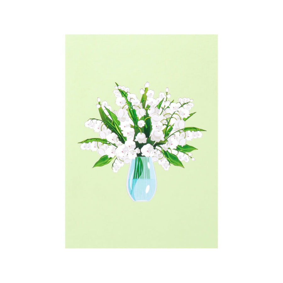 Lily of the Valley Vase Pop-Up Card