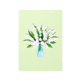 Lily of the Valley Vase Pop-Up Card