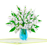 Lily of the Valley Vase Pop-Up Card