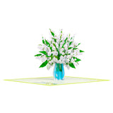 Lily of the Valley Vase Pop-Up Card