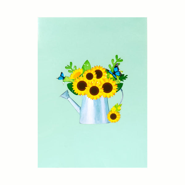 Watering Can Sunflower Bouquet Pop-Up Card - Image 3