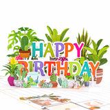 Happy Birthday Plants Pop-Up Card