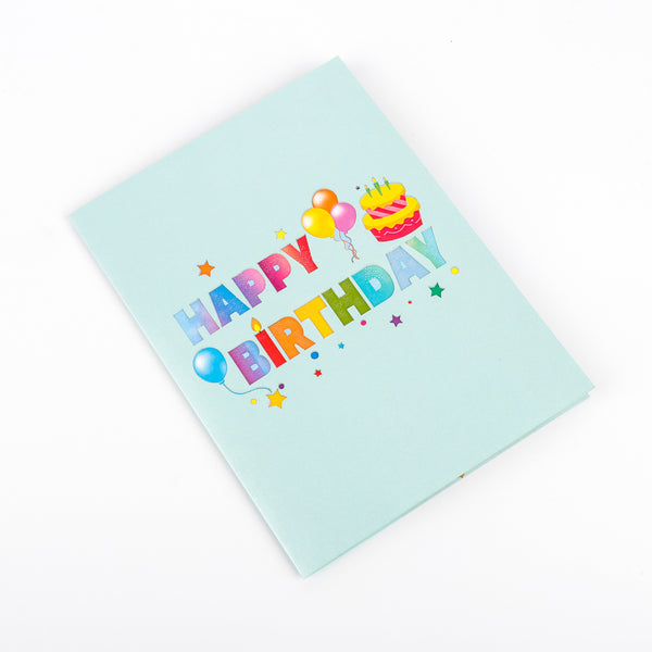 Colourful Happy Birthday Pop-Up Card – CardPop.co.uk