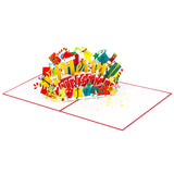 Merry Christmas Text Pop-Up Card