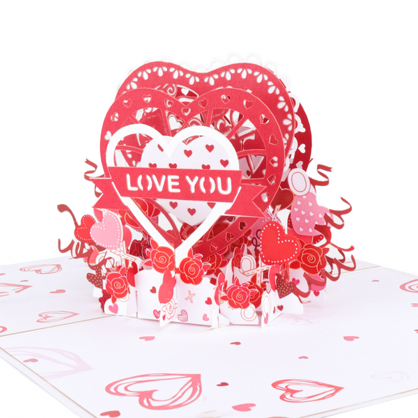 Love Heart and More Hearts Pop-Up Card - Image 4