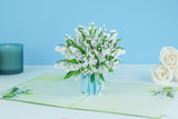 Lily of the Valley Vase Pop-Up Card