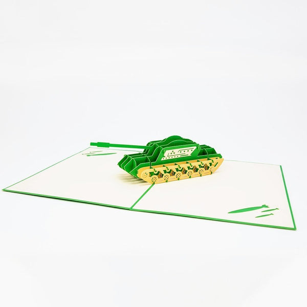 Combat Tank in Green Pop-Up Card - Image 4