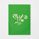 Red Tulip Flower Bouquet Popup Card