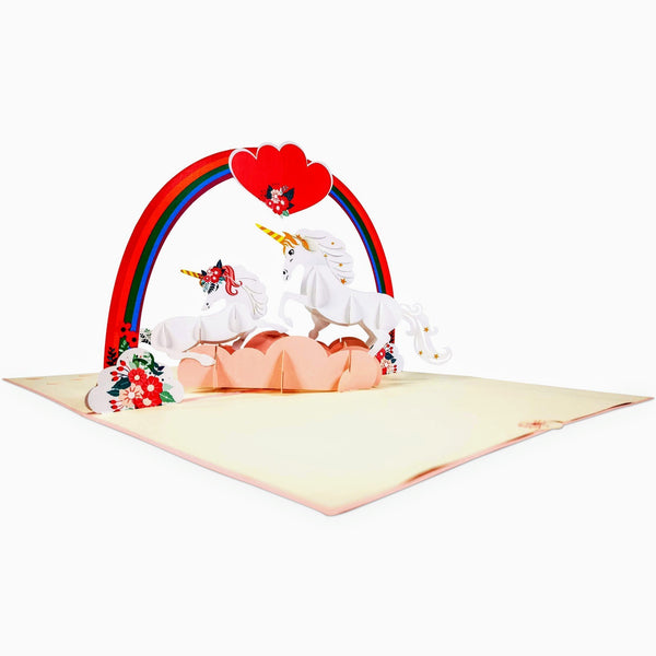 Mother & Daughter Unicorn & Rainbow Pop-Up Card - Image 4