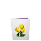 Yellow Tulip Flower 3D Pop Up Card UK