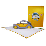 Just Married Wedding Car 3D Pop Up Card UK