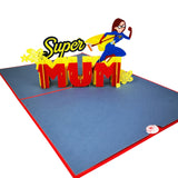Super Mum 3D Pop Up Card UK