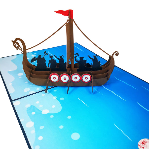 Viking Longboat Pop-Up Card - Image 3