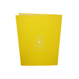 New Baby Yellow Cot 3D Pop Up Card UK