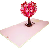 The Love Tree Love Valentine Anniversary Wedding 3D Pop Up Card UK