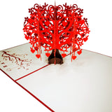 Tree of Hearts Love Valentine Anniversary Wedding 3D Pop Up Card UK
