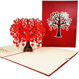 Tree of Hearts Love Valentine Anniversary Wedding 3D Pop Up Card UK