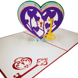 Key To My Heart Love Valentine Anniversary Wedding 3D Pop Up Card UK
