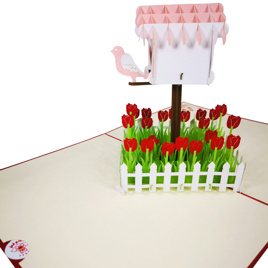 Lovebird and Heart Bird Box Love Valentine Anniversary Wedding 3D Pop Up Card UK