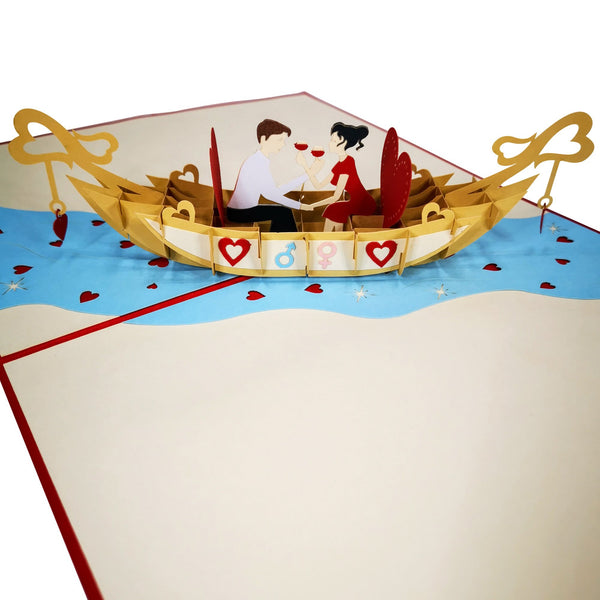 Romance Gondola Pop-Up Card - Image 3