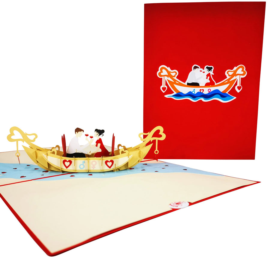 Romance Gondola Love Valentine Anniversary Wedding 3D Pop Up Card UK