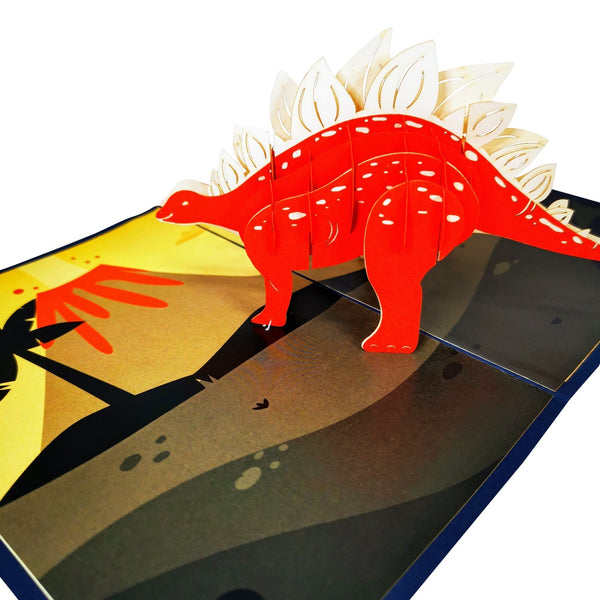 Stegosaurus Dinosaur Pop-Up Card - Image 3