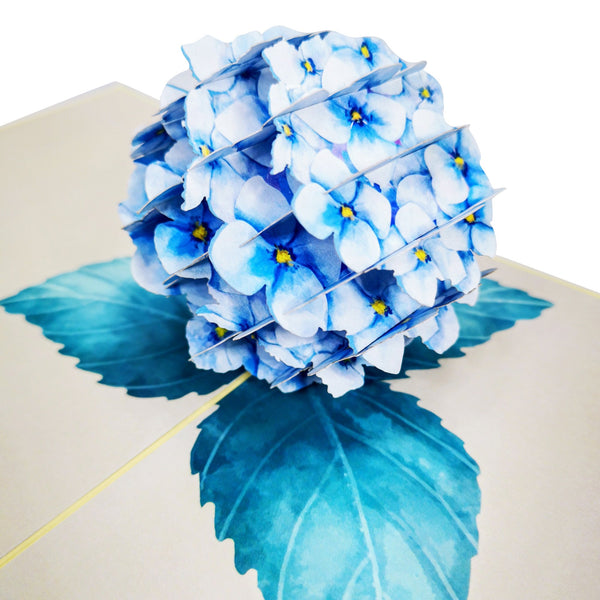 Blue Hydrangea Pop-Up Card - Image 3