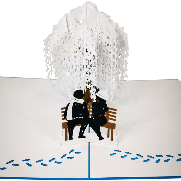 Winter Love Scene Pop-Up Card - Image 3