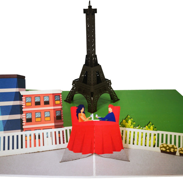 Paris Love Scene Pop-Up Card - Image 3