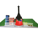Paris Love Scene 3D Pop Up Card UK