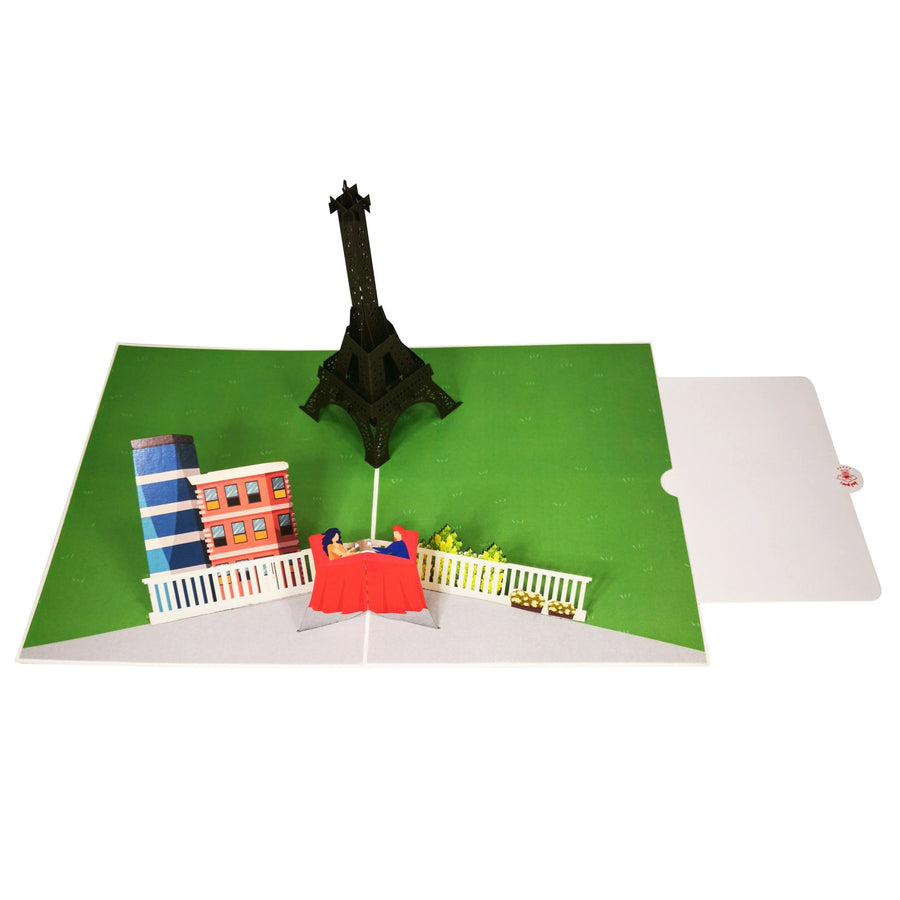 Paris Love Scene 3D Pop Up Card UK