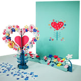 Heart of Flowers 3D Pop Up Card UK