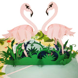 Flamingoes in Paradise 3D Pop Up Card UK