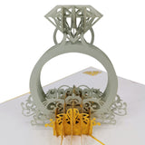 Diamond Ring 3D Pop Up Card UK