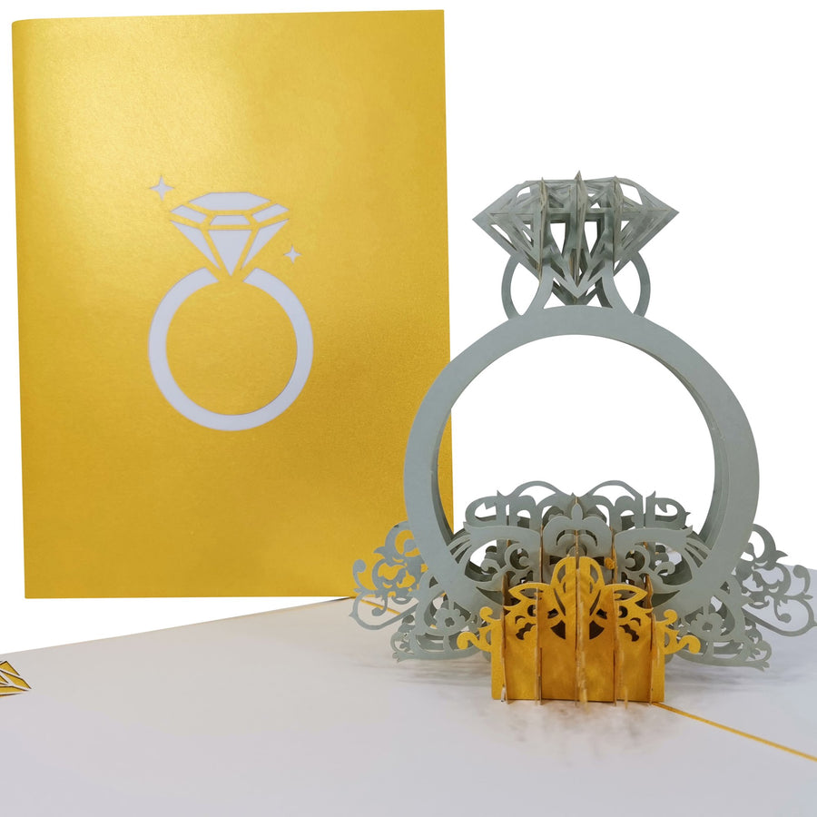 Diamond Ring 3D Pop Up Card UK