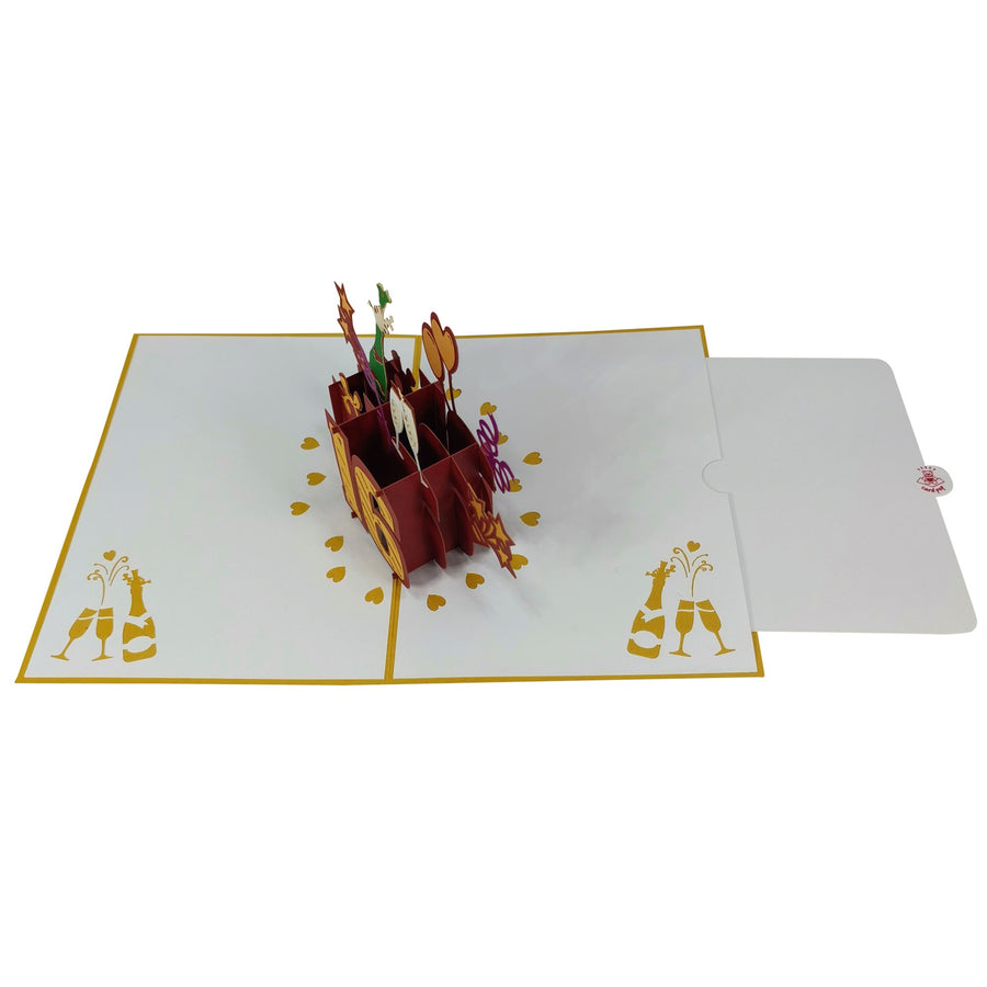 16th Birthday 3D Pop Up Card UK