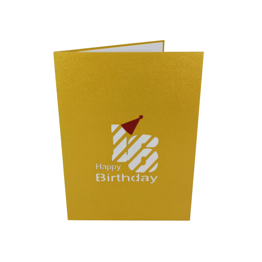 16th Birthday 3D Pop Up Card UK
