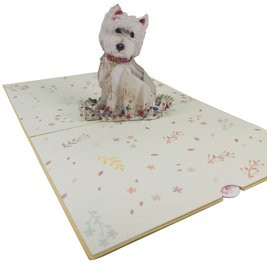 West Highland White Terrier 3D Pop Up Card UK