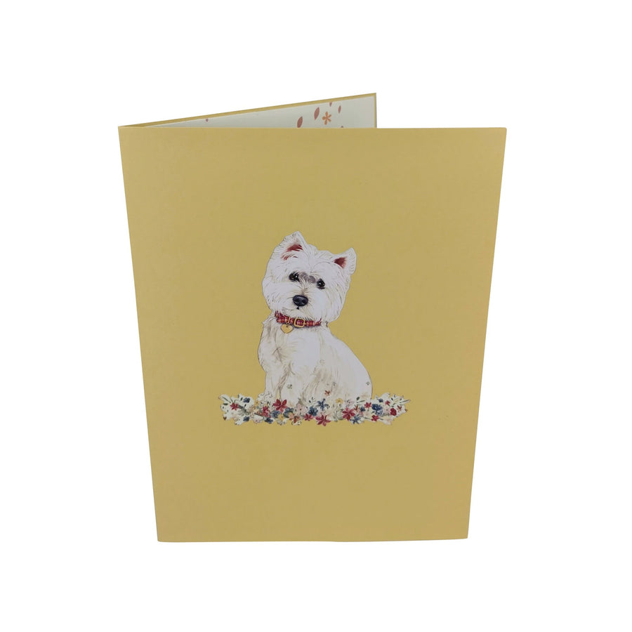 West Highland White Terrier 3D Pop Up Card UK