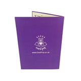 Purple Tulip Flower Bouquet 3D Pop Up Card UK