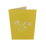 Yellow Tulip Flower Bouquet 3D Pop Up Card UK