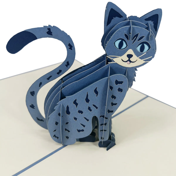 Grey Cat Pop-Up Card - Image 3
